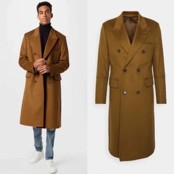 NEW Tiger of Sweden Anson Wool Cashmere Long Coat Double Breasted‎ Size XS or 44 - Picture 2 of 12